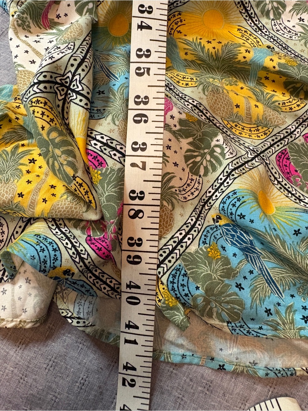 LOFT Raffia Palm Print Midi Dress NO BELT. - Picture 7 of 15